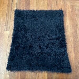 Black Faux Fur Skirt